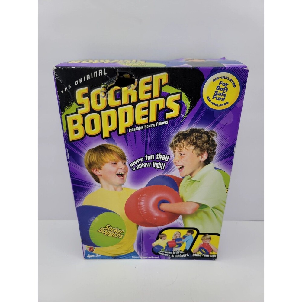 SOCKER BOPPERS The Original Inflatable Boxing Gloves Rocket Red